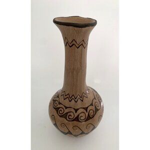 Pima Native American Pottery Tall Vase Jaylee Miles Akimel O'odham Maricopa